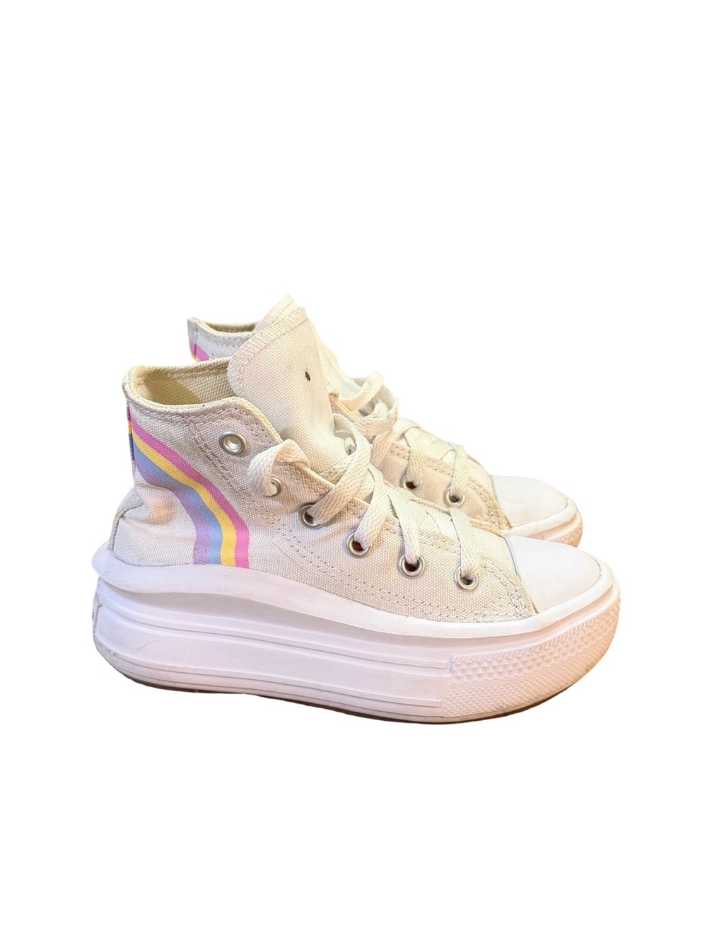 Converse All Star Move Platform High Top 'Rainbow Cloud' White Youth 11